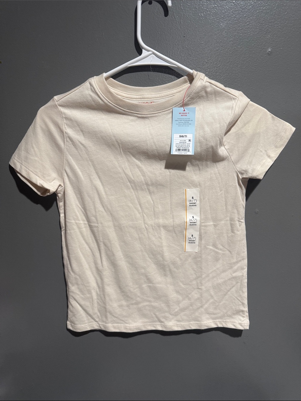 Cat & Jack Cream Short-Sleeve Tee